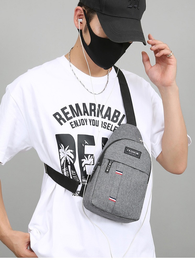 Men’s Canvas Crossbody Sling Bag Shoulder Backpack Casual Travel Chest Pack US