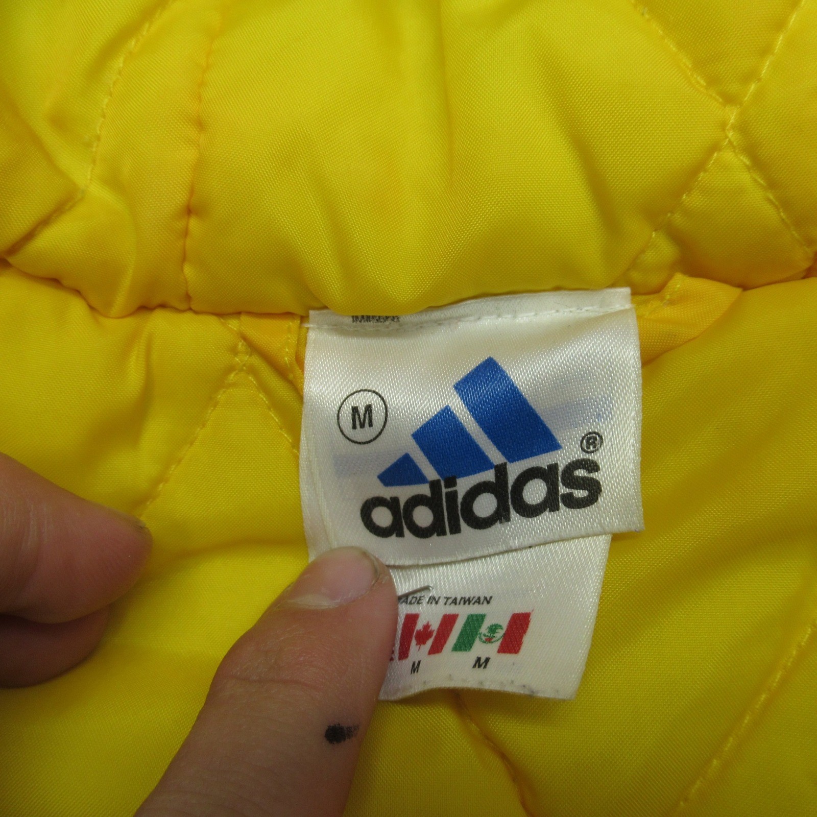 Adidas Jacket Youth Medium Red Pockets Hooded Insulated Quilt Lined Full Zip
