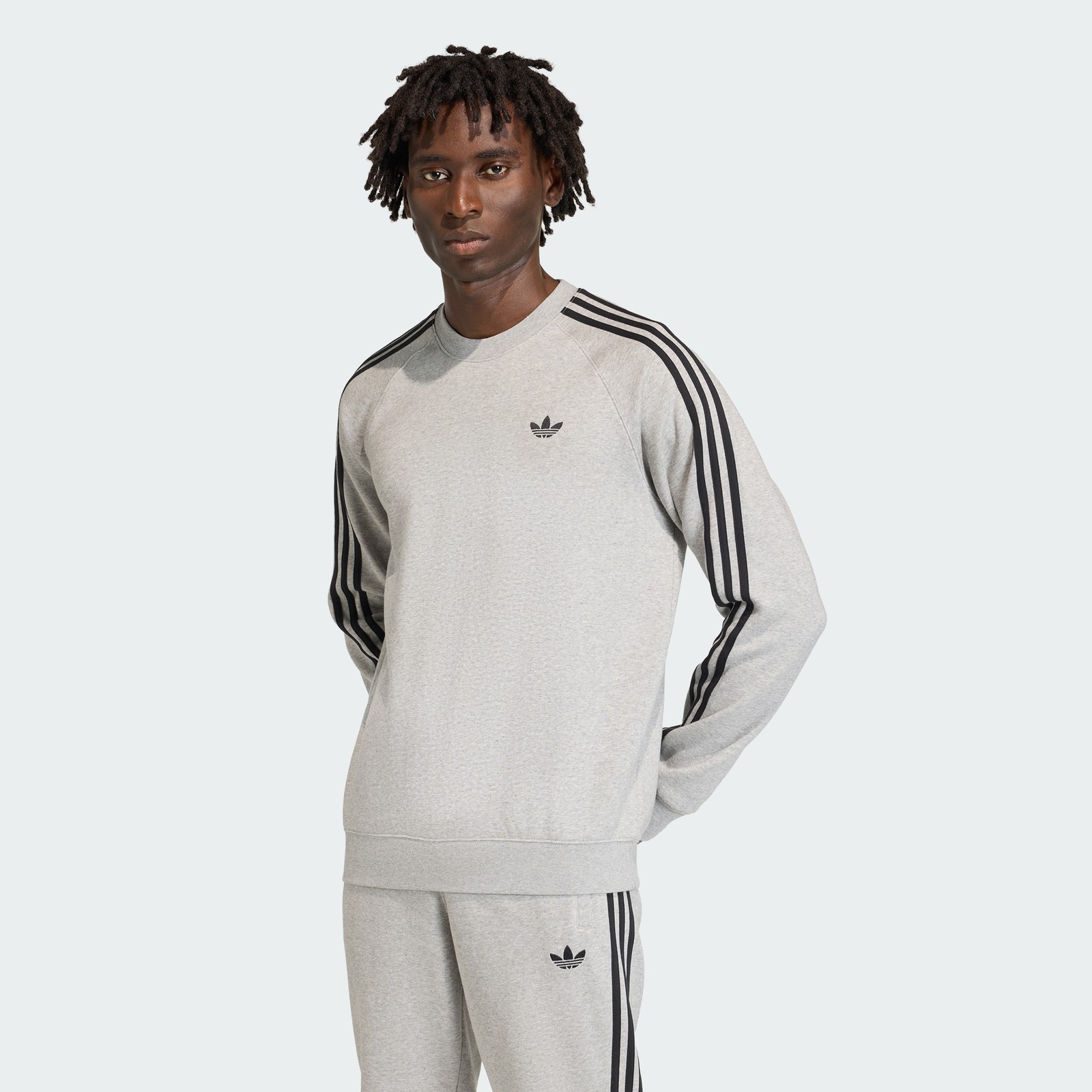 adidas men 3-STRIPES CREW Sweatshirt