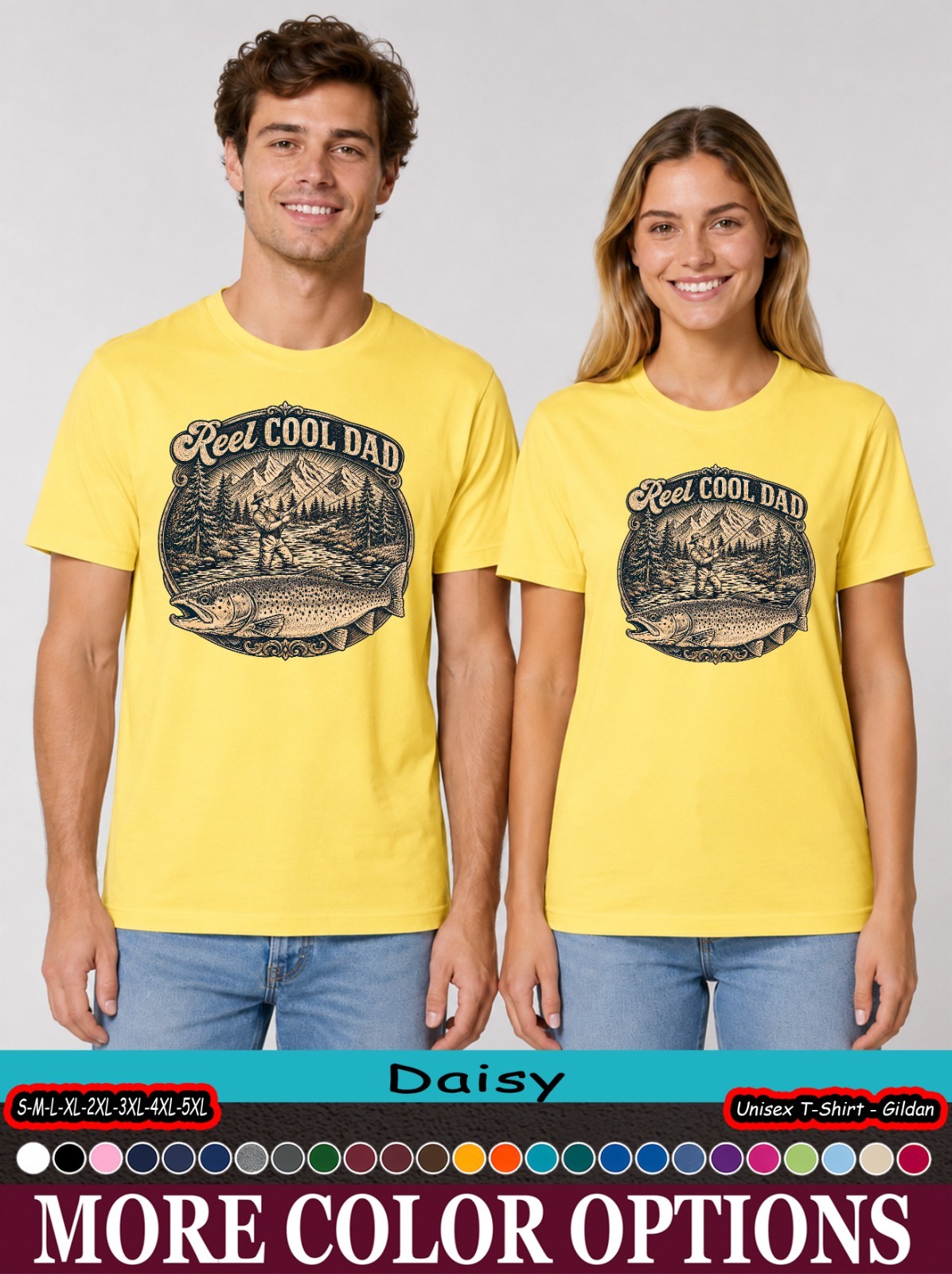 Vintage Reel Cool Dad Trout Fishing T-Shirt, Father’s Day Gift