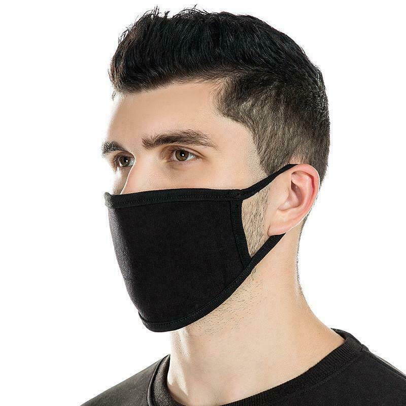 [5-Pack] Black Face Fashion Mask Washable Reusable Unisex Adult MASK US SELLER