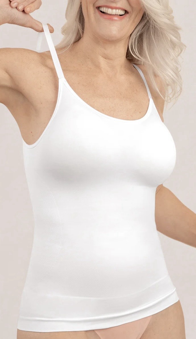 Shapermint NWT White Essentials Scoop Neck Cami, Size XL