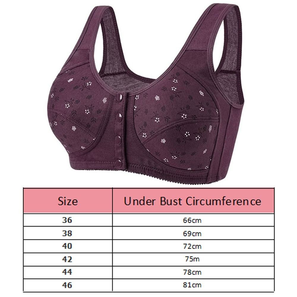 Daisy Bras for Older Women Daisy Bra For Seniors, Front Close Button Cotton Bras