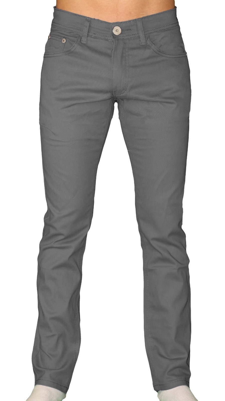 Chino Pants Men Khakis Skinny STRETCH SLIM FIT Flex Casual Cotton Trousers Slack