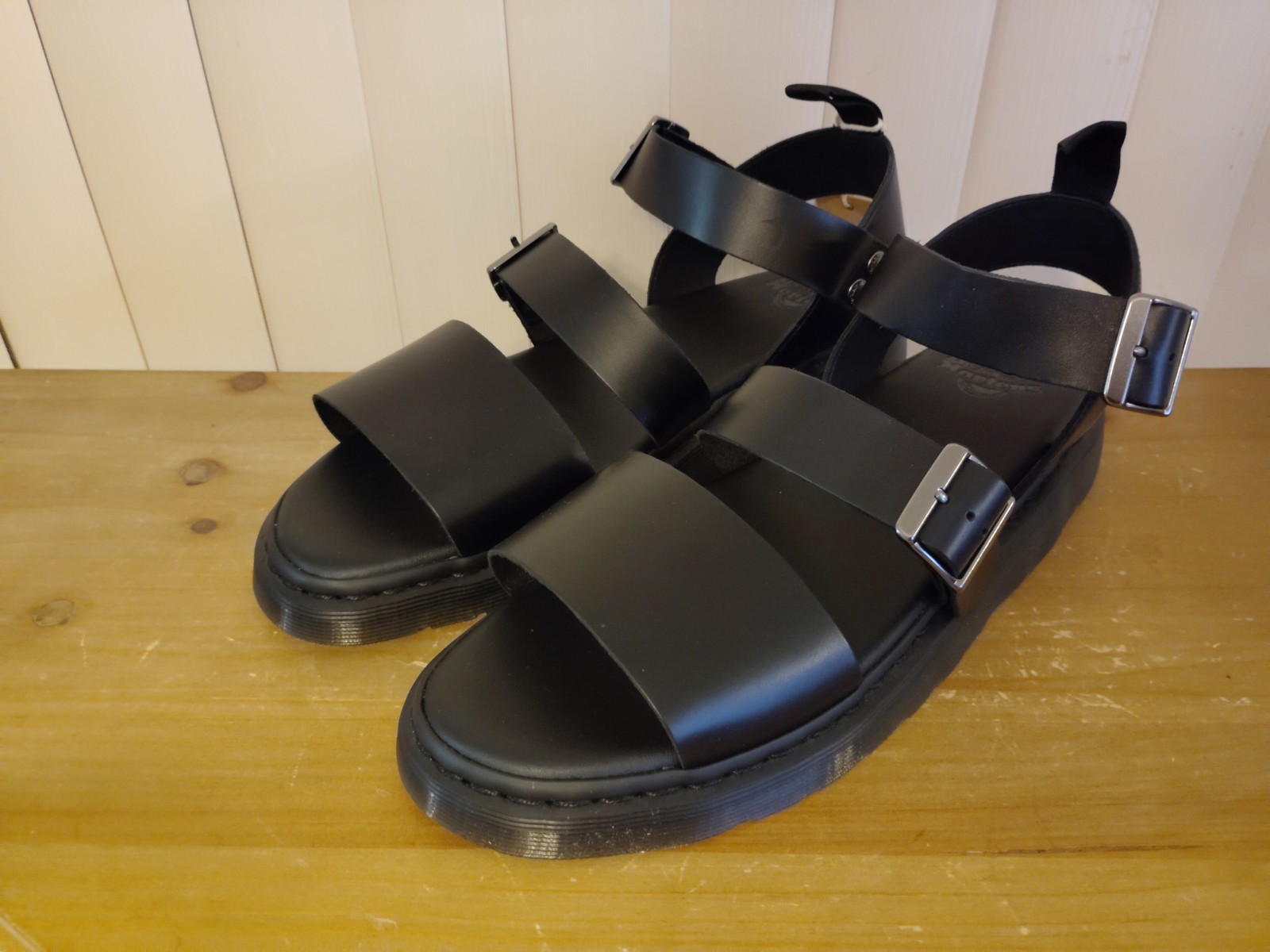 Dr. Martens Gryphon Mens Gladiator Sandals Black Atlas Leather Mens Size US 14