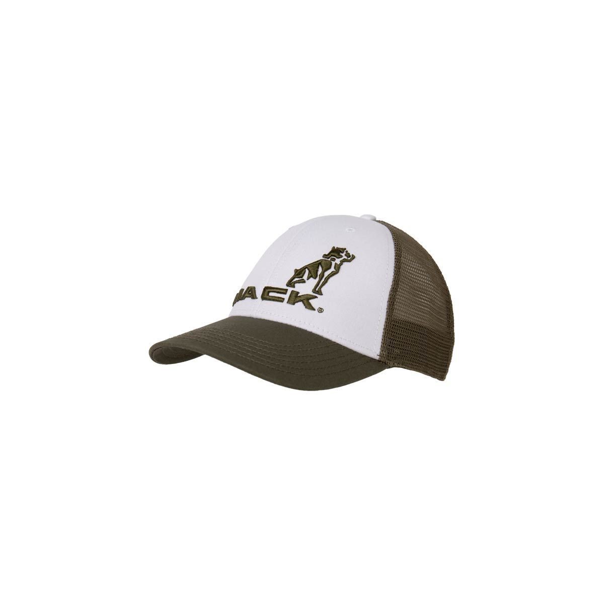 Mack Trucks Olive Green Lo-Pro Structured Trucker Hat, Mesh Back, Logo Embroider