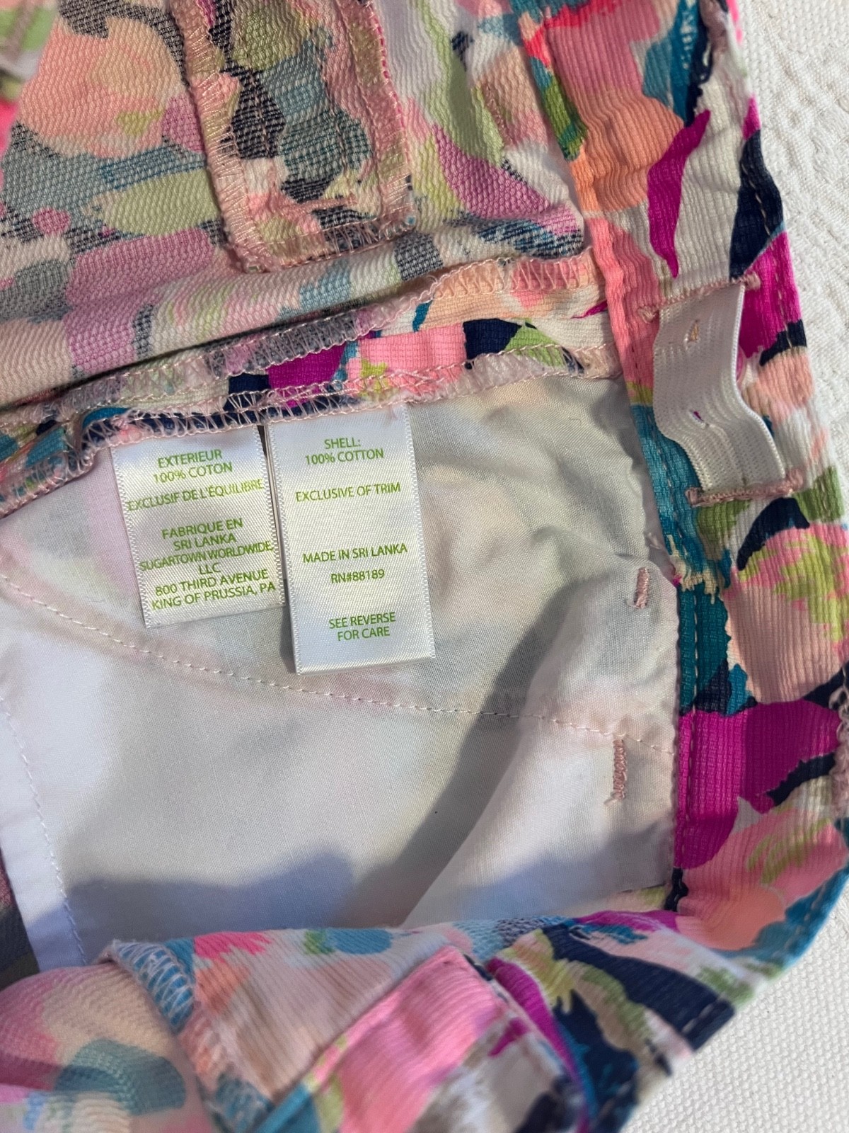 Lilly Pulitzer Girls Mini Callahan Shorts Pina Colada Club 14 PRISTINE CONDITION