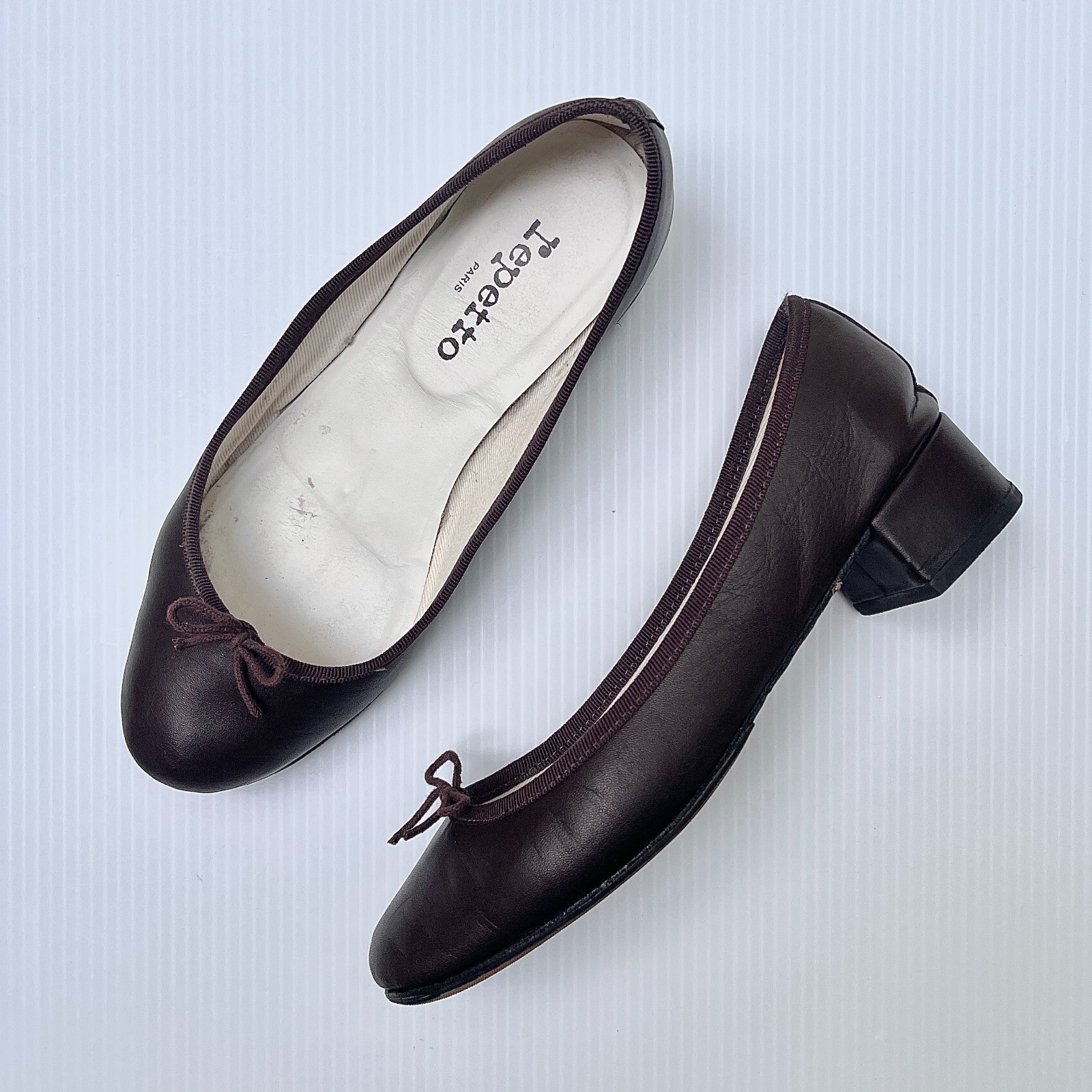 Repetto Camille Leather Heels in Brown – Size 39 EU/8-8.5 US