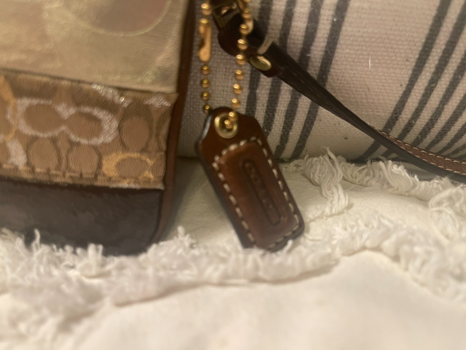 Coach Patchwork Swingpack Crossbody + Matching Wristlet Y2K Mixed Media Leopard