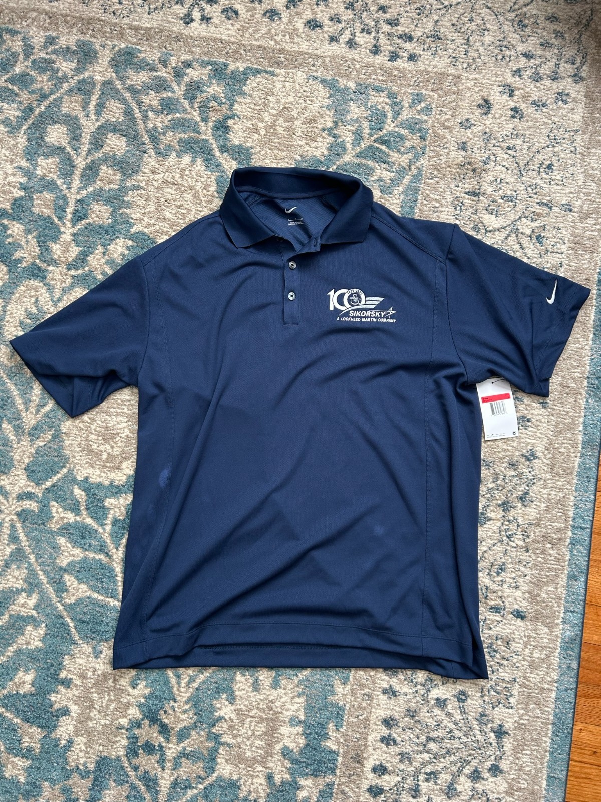 Nike x Lockheed Martin Sikorsky 100 Years Polo, Navy, Size XL