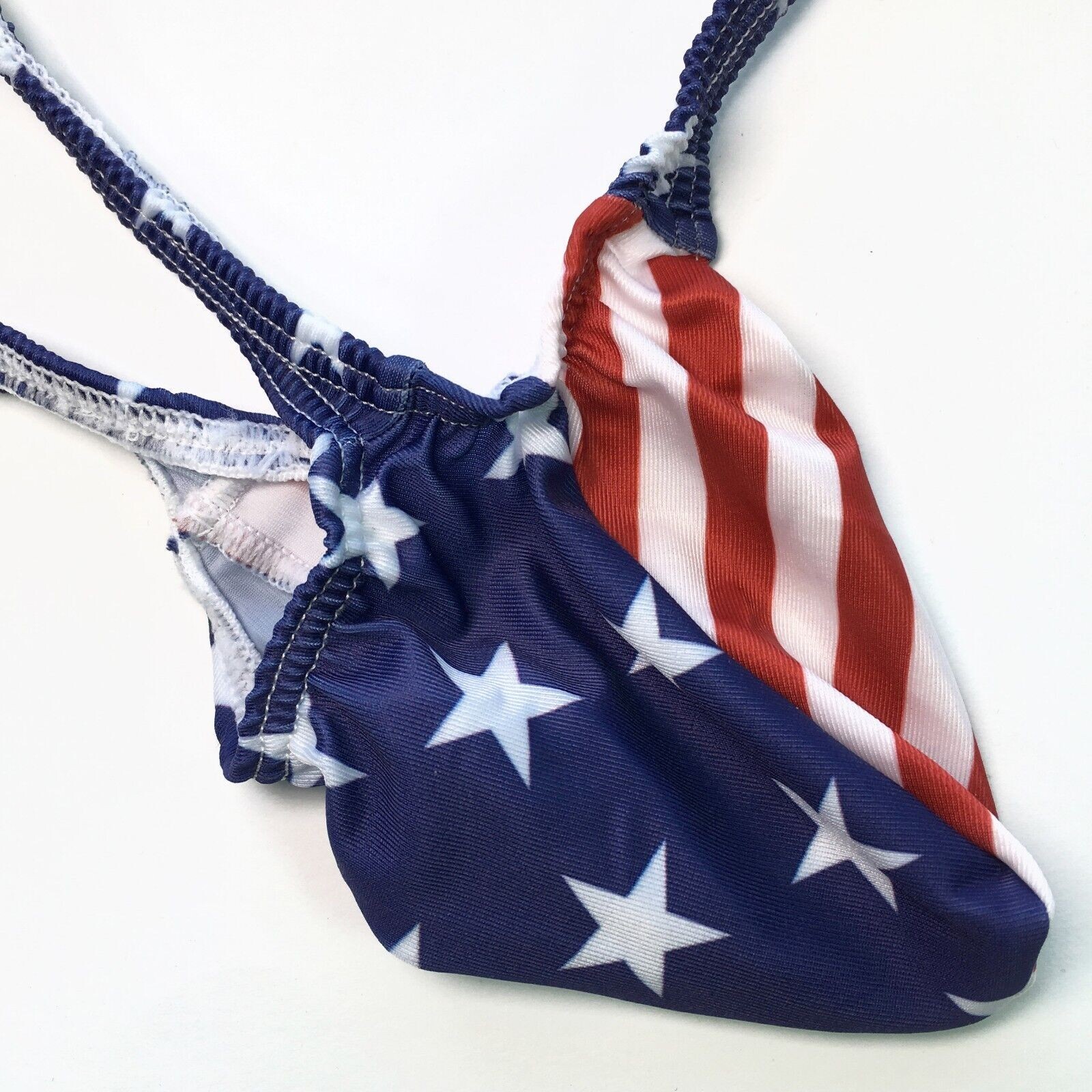 USA SELLER SEXY MENS K403B GRAPE SMUGGLERS MICRO (S/M 28-34) THONG-STARS/STRIPES