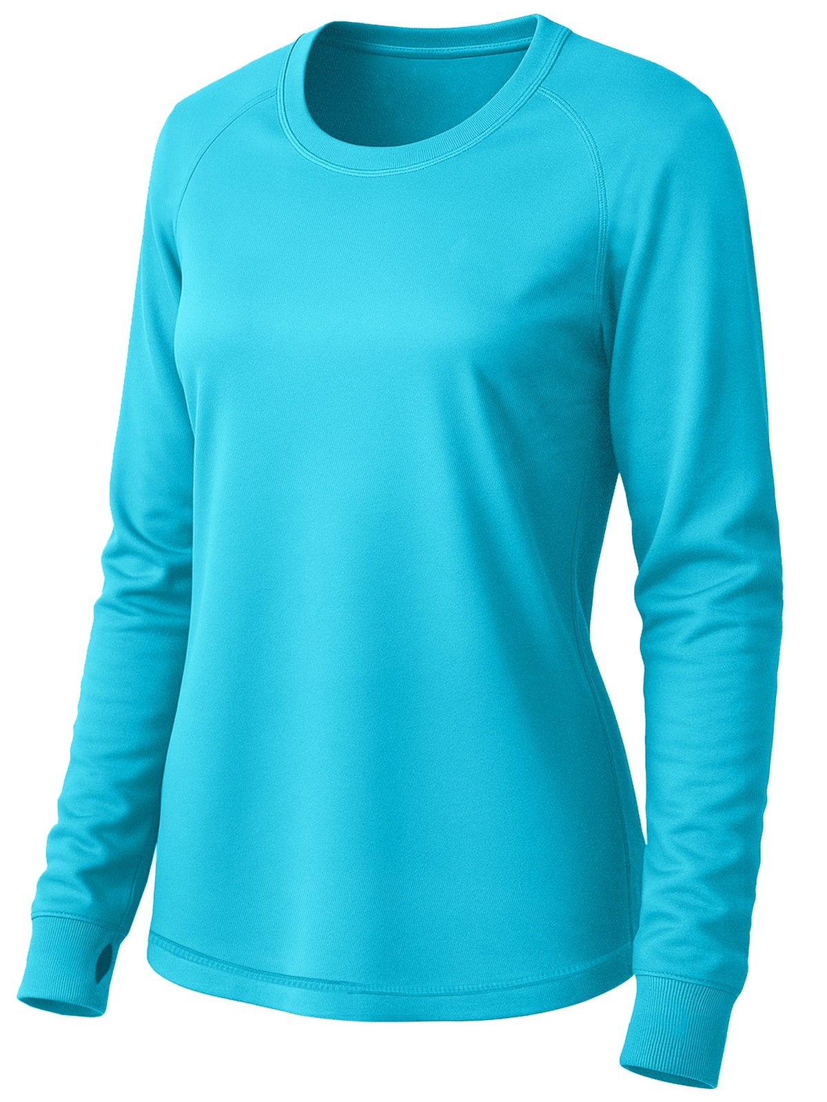 Women Thumb Hole Long Sleeve Shirt Neon Athletic Workout Activewear Top