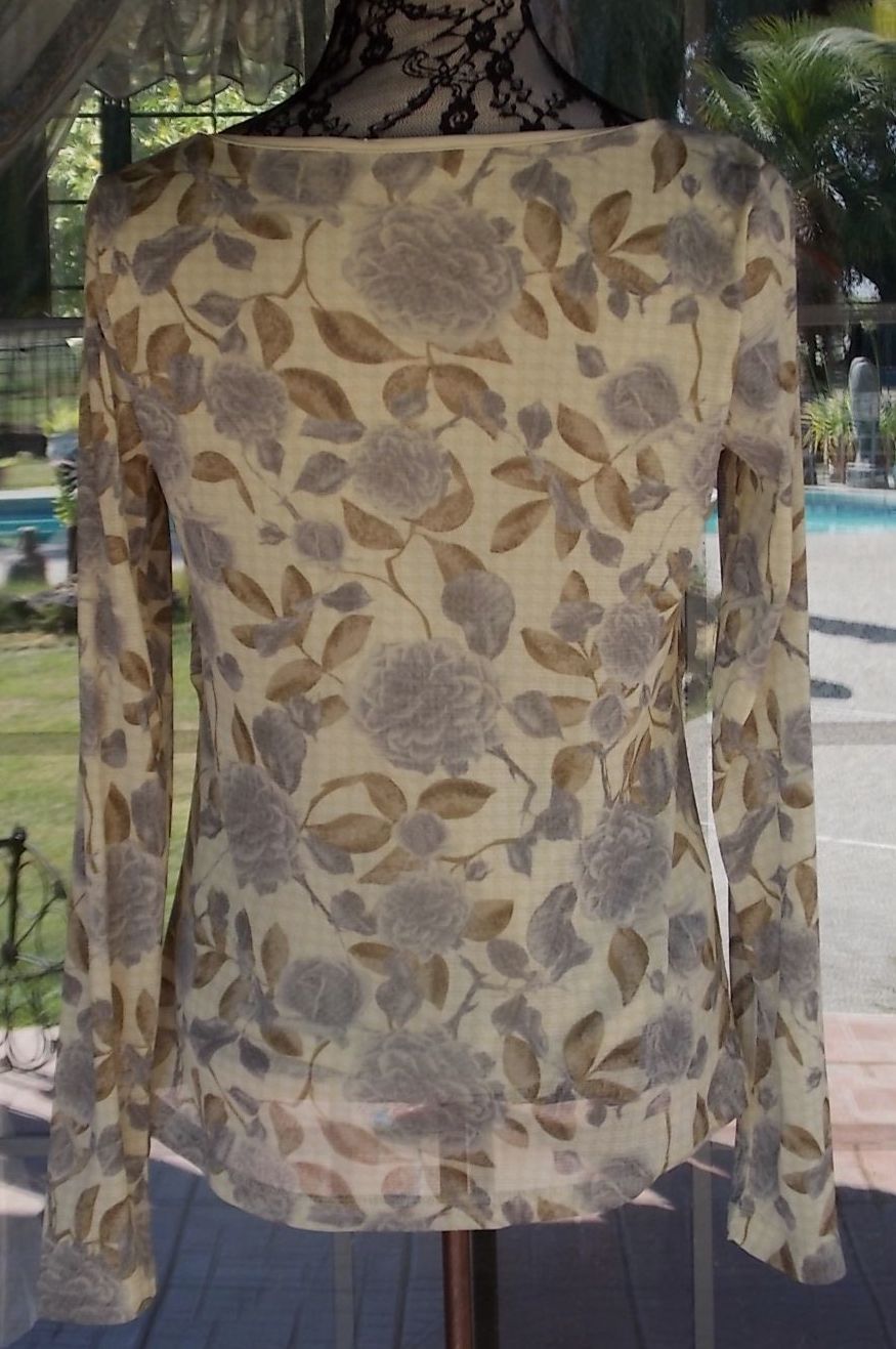 Empire Waist Long Sleeve Lined Axcess Blouse Sz. M