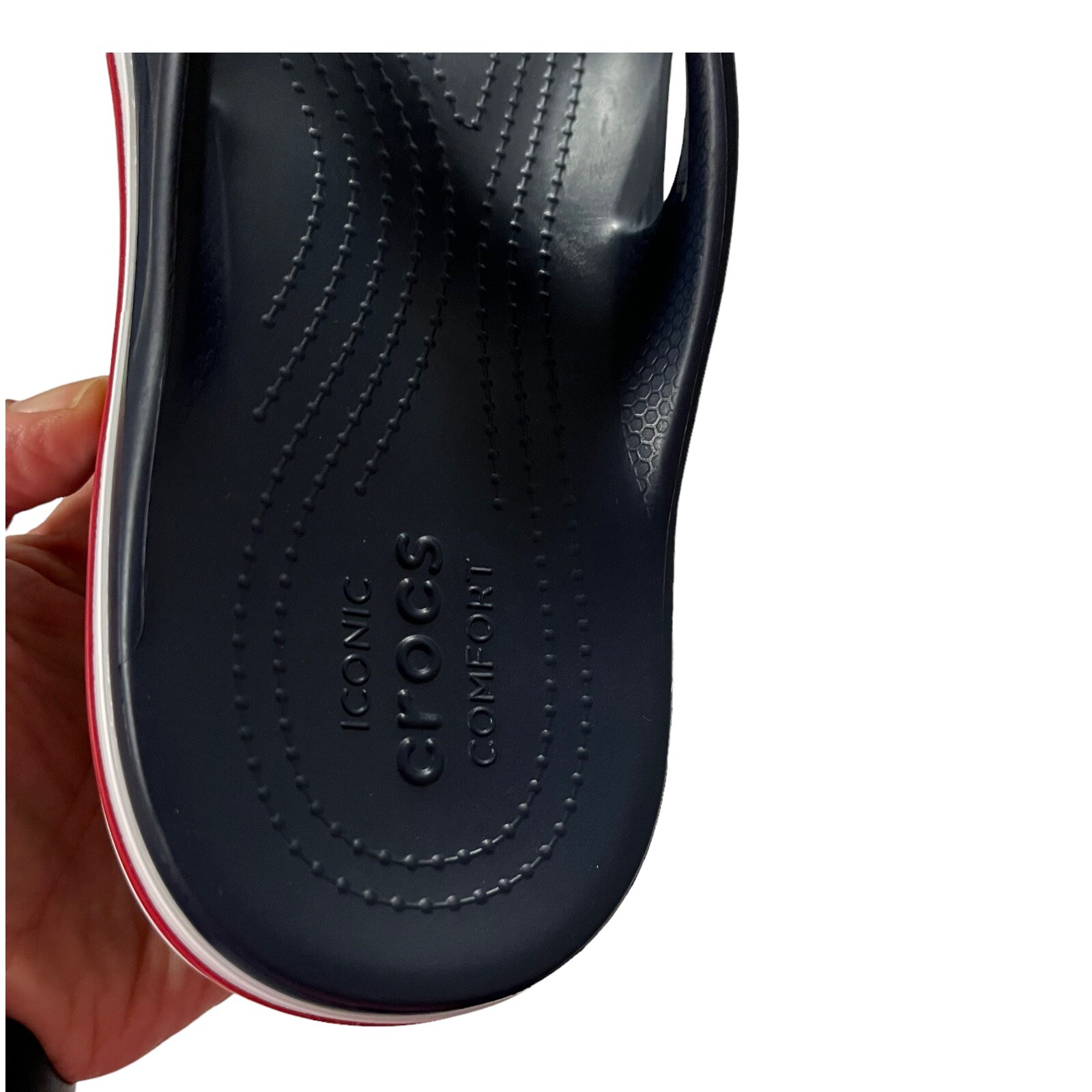 Crocs Bayaband Womens Flip Flop Sandal Sz 9 Navy Blue Water Friendly Lightweight