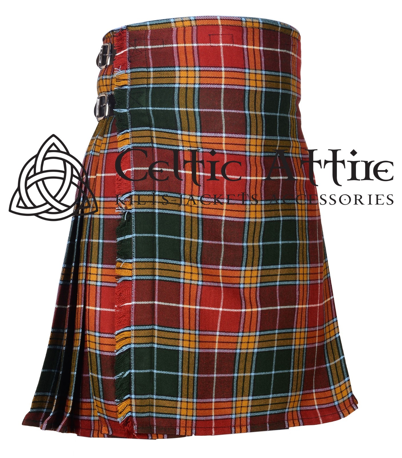 Clan Buchanan Tartan Kilt – 8 Yard, Utility, Hybrid Kilts by Celtic Attire