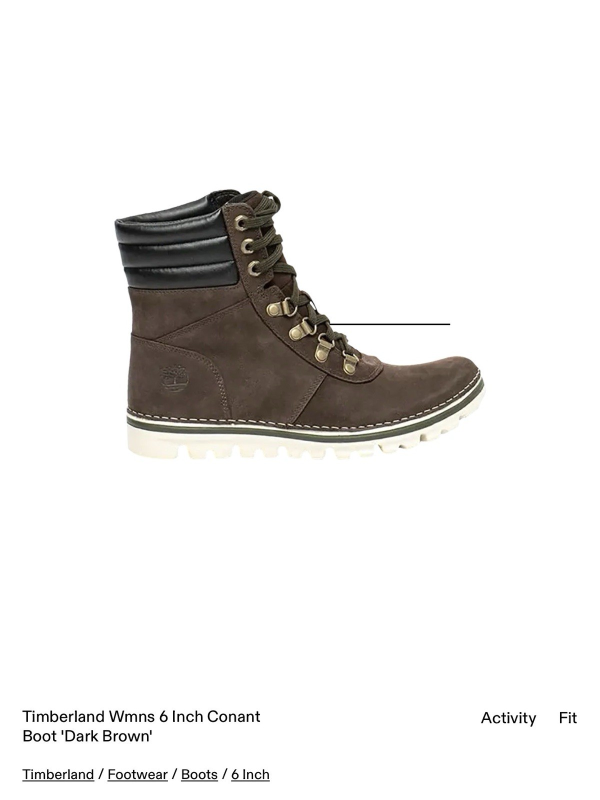 Timberland Wmns 6 Inch Conant Boot ‘Dark Brown’|Size 10