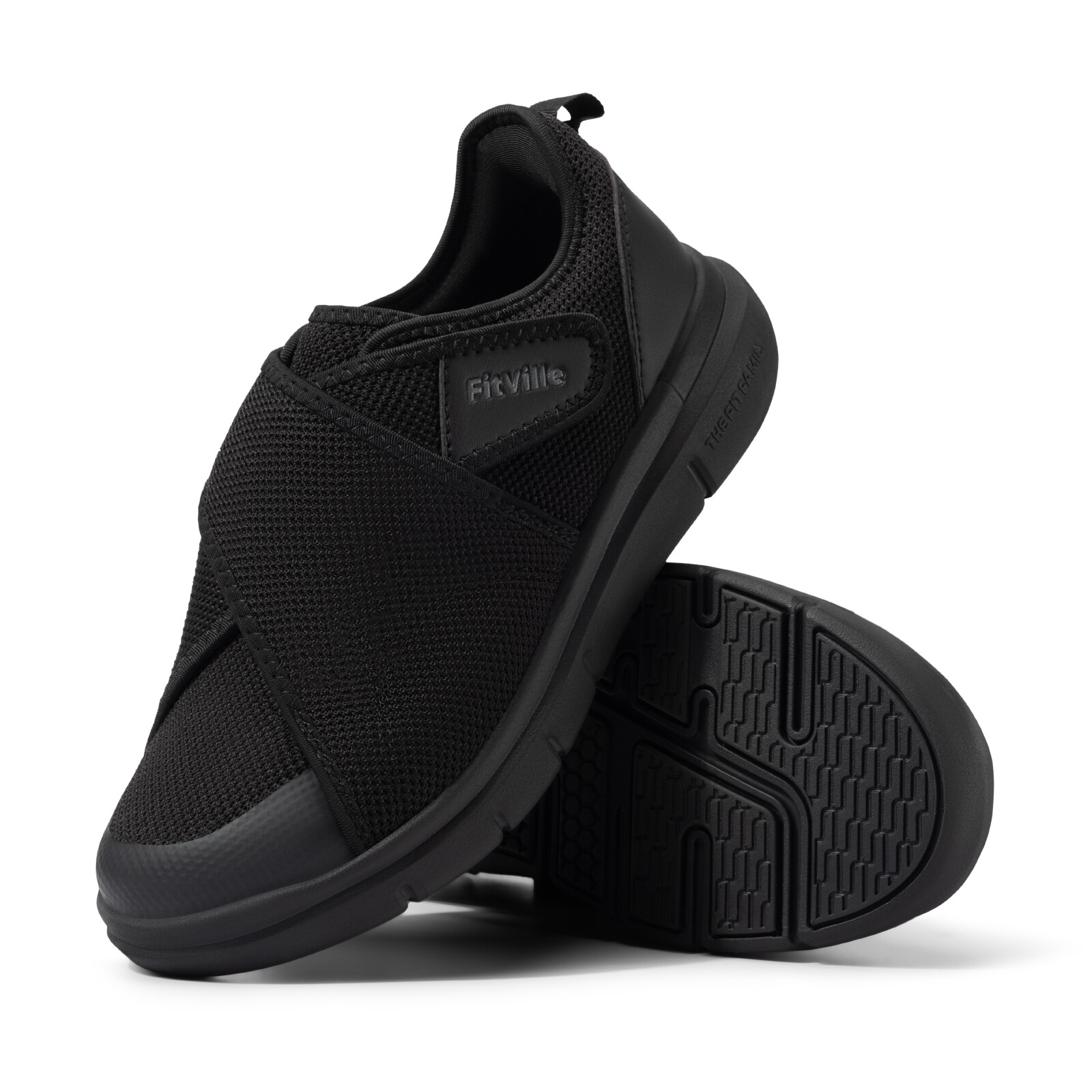 FitVille Men’s Diabetic Shoes Extra Wide Adjustable Walking Slip-on Swollen Feet