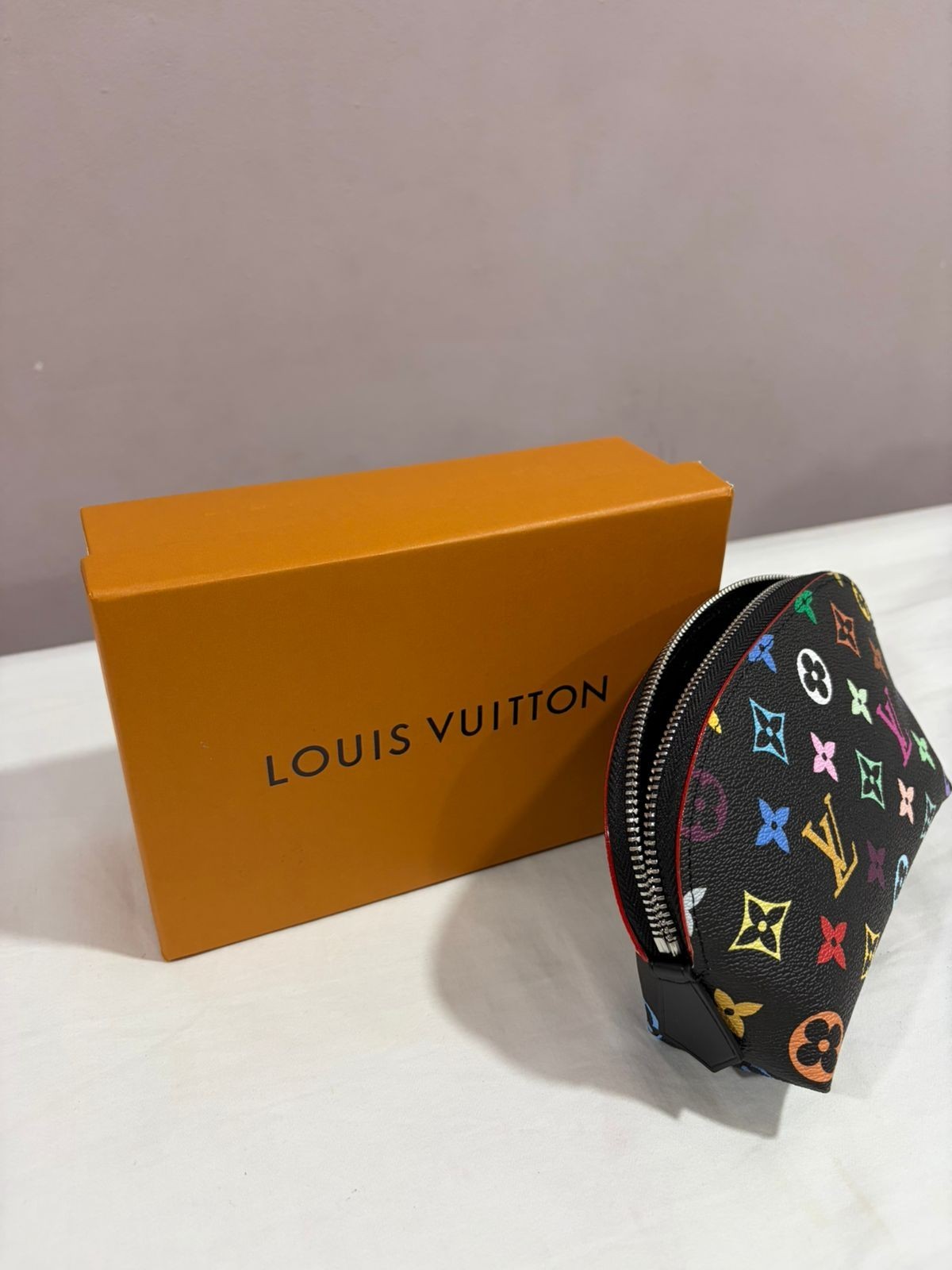 LOUIS VUITTON LV GHW Pochette Pouch M47355 Monogram Multicolore Black/Multicolor