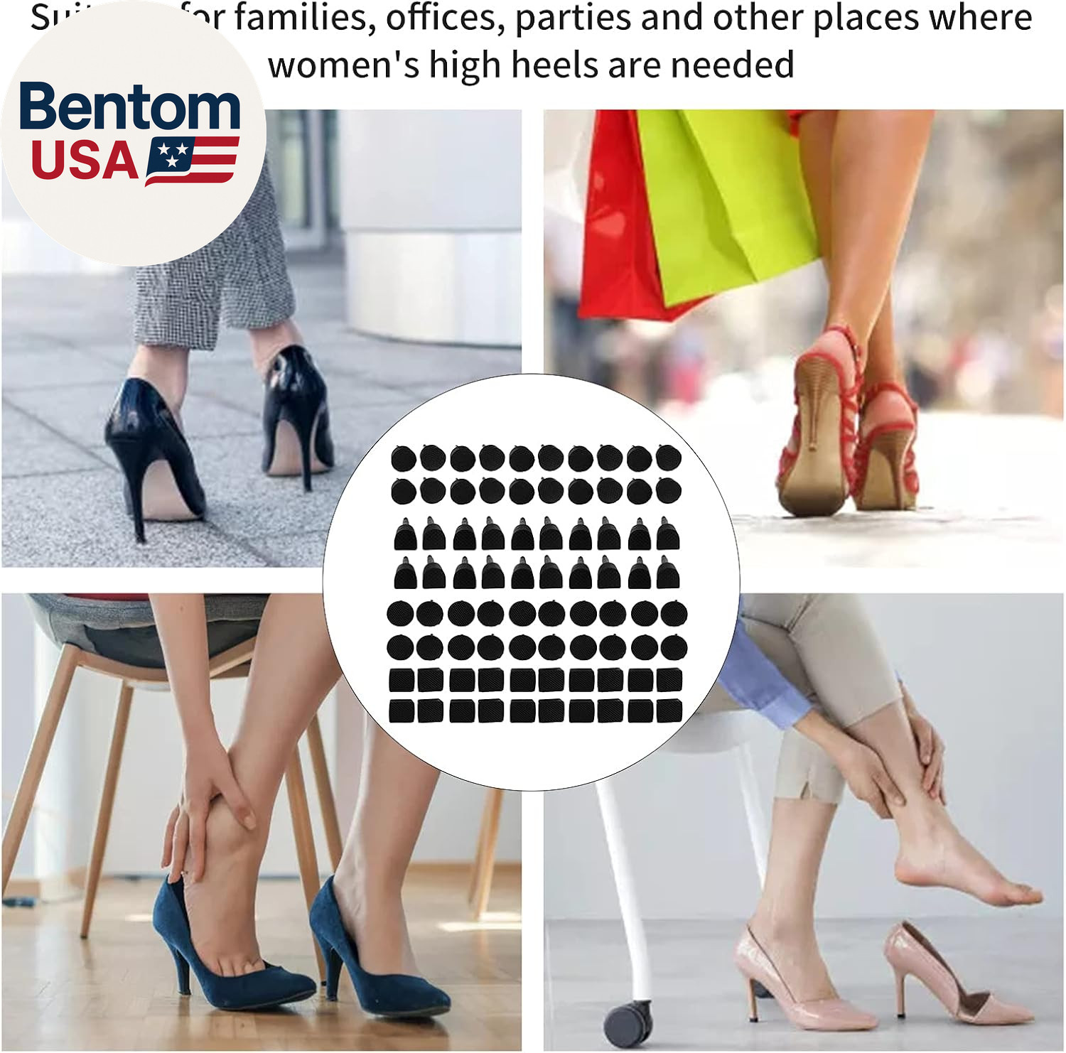 Shoe Repair Kit, 80Pcs High Heel Tips Shoes Replacement Tap Caps Boot Heel Repai