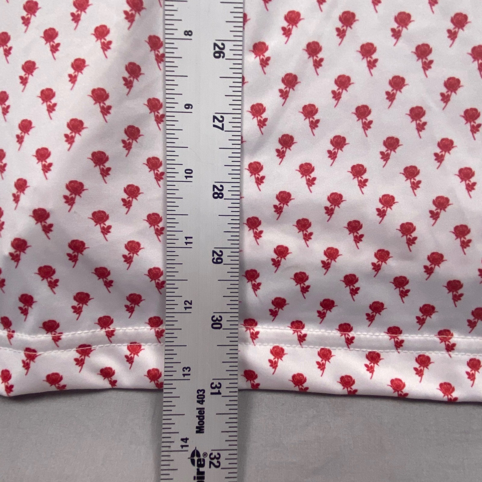 Vineyard Vines Sankaty Kentucky Derby Rose Micro Polo Mens XL White Performance