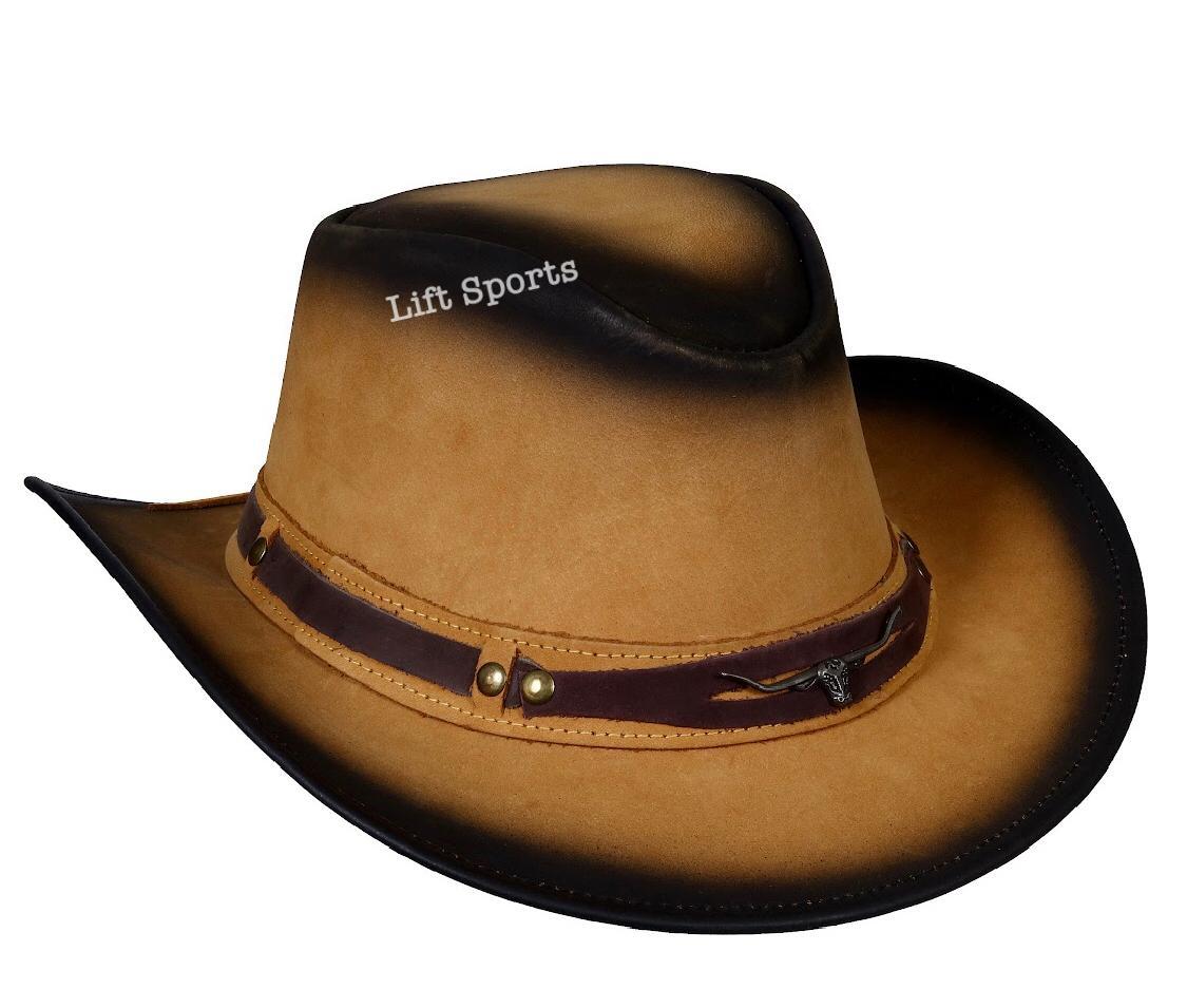 Cow Girl Hat Bull Logo Western Original Genuine Cow Hide Leather Women Hand Made