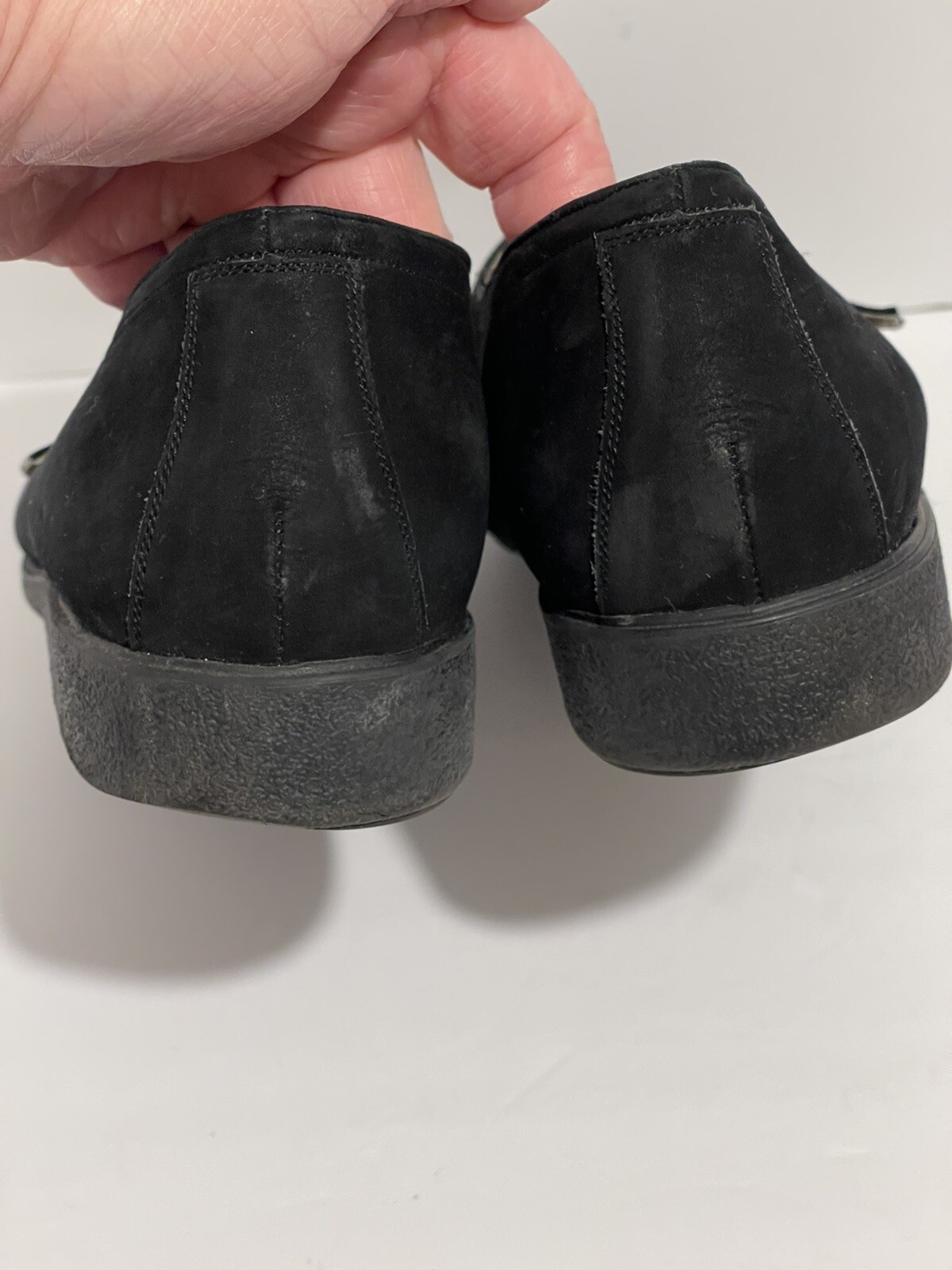 Fits by Theresia Bianca Black suede Shoe Mary Jane style women’s size 8.5