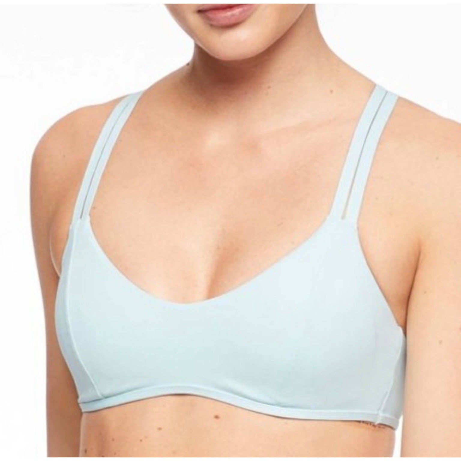 Athleta South Swell Tranquil Blue Bikini Strappy Top Small