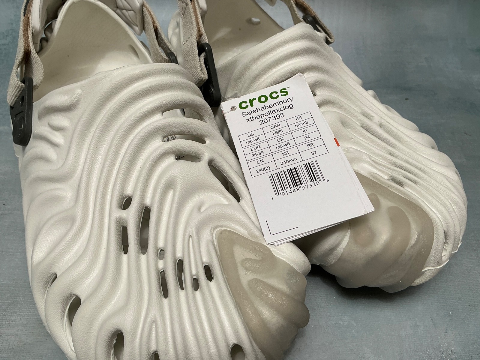 Crocs Salehe Bembury Pollex White Clog W/8 M/6 NWT