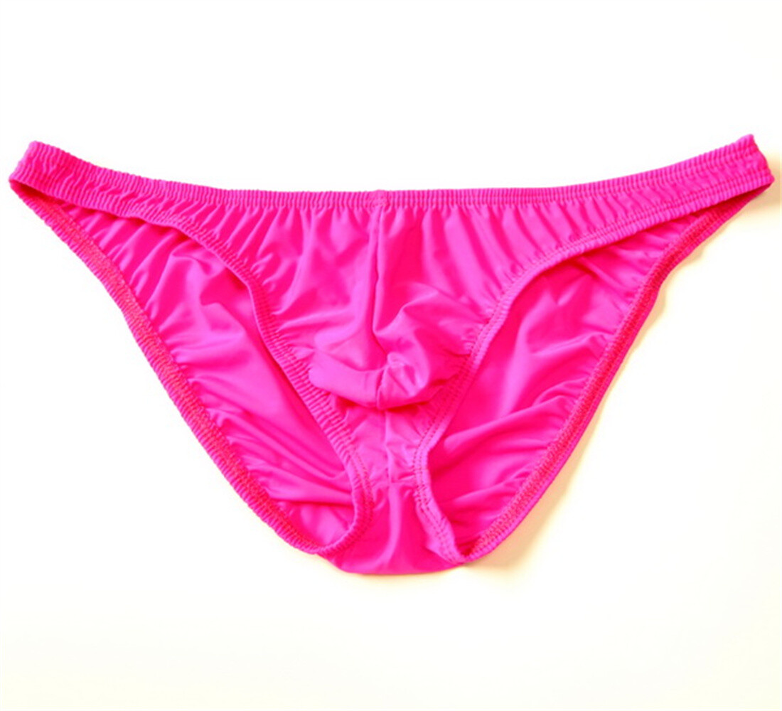 5pcs Men Ice Silky Soft Comfortable Bikini Bulge Contoured Pouch Briefs Panties