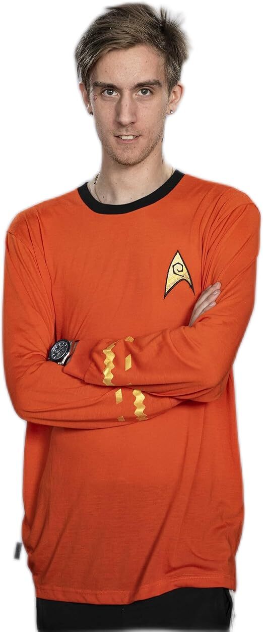 Unisex Star Trek Mr. Scott Engineer Red Replica Halloween Cosplay Costume Shirt