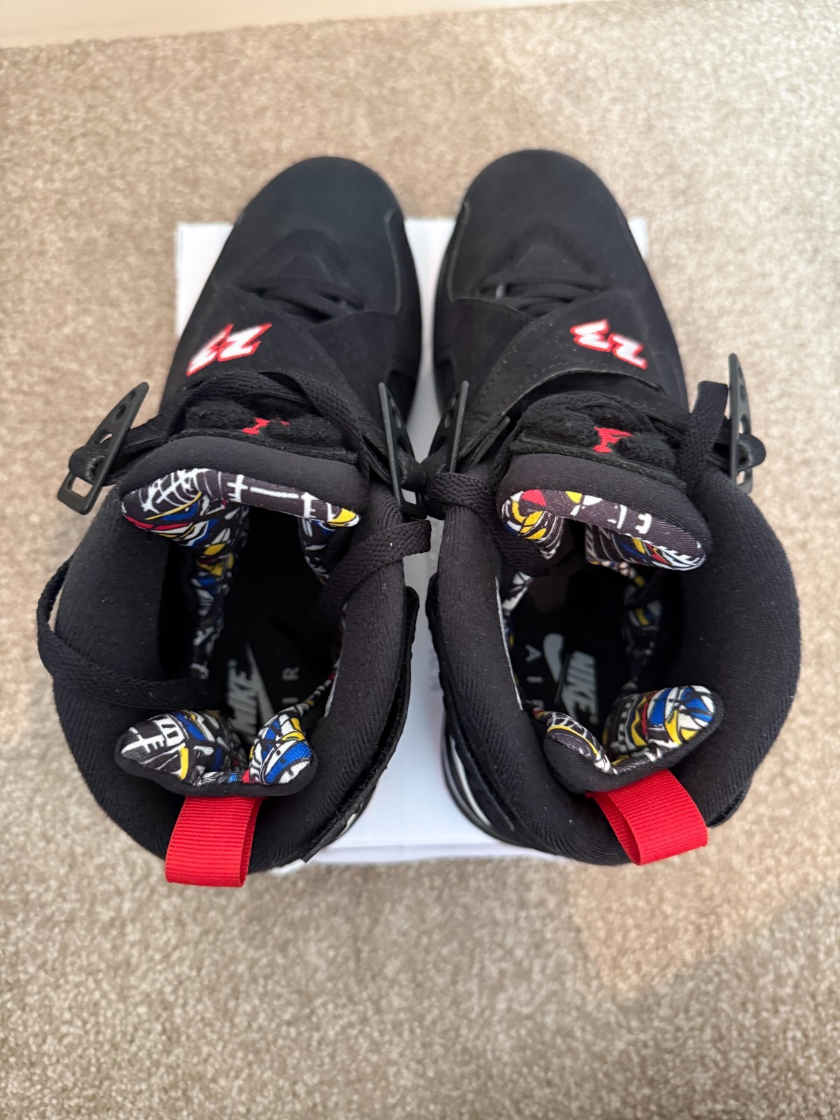 Nike Air Jordan 8 Retro Playoffs Black/True Red-White 305381-062 sz 8.5