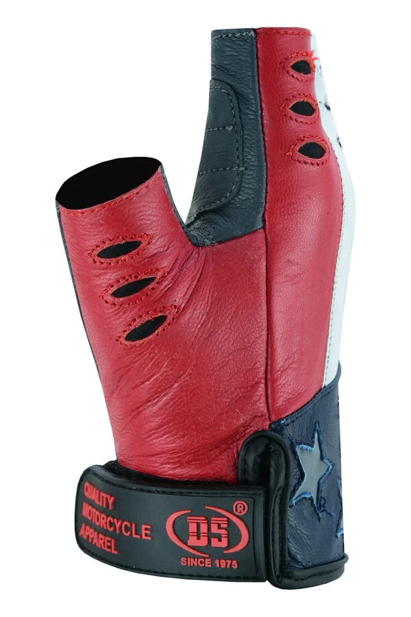 Mens Genuine Goat Leather Fingerless Half Finger Motorcycle Driving Biker Gloves
