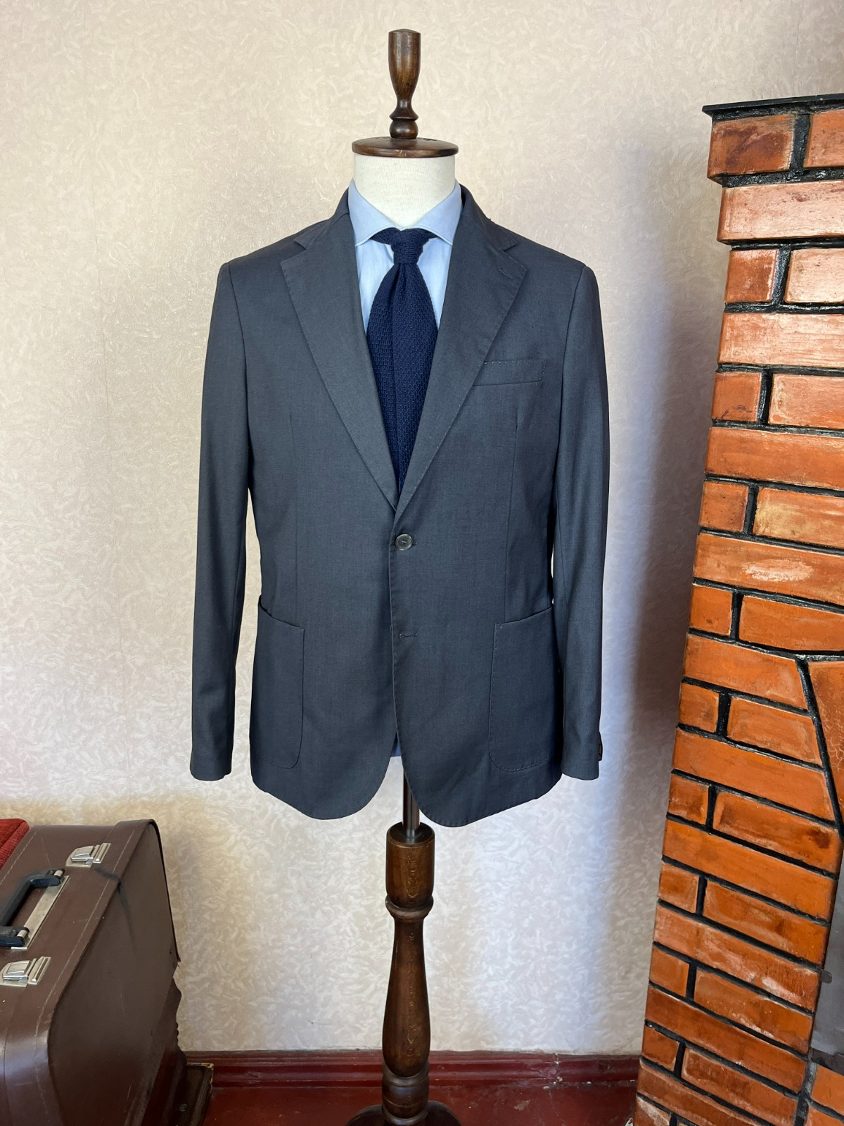NWOT! Linea Sartoriale Gray 150’S Wool Half Lined Italian Formal Suit 42 W38 L33
