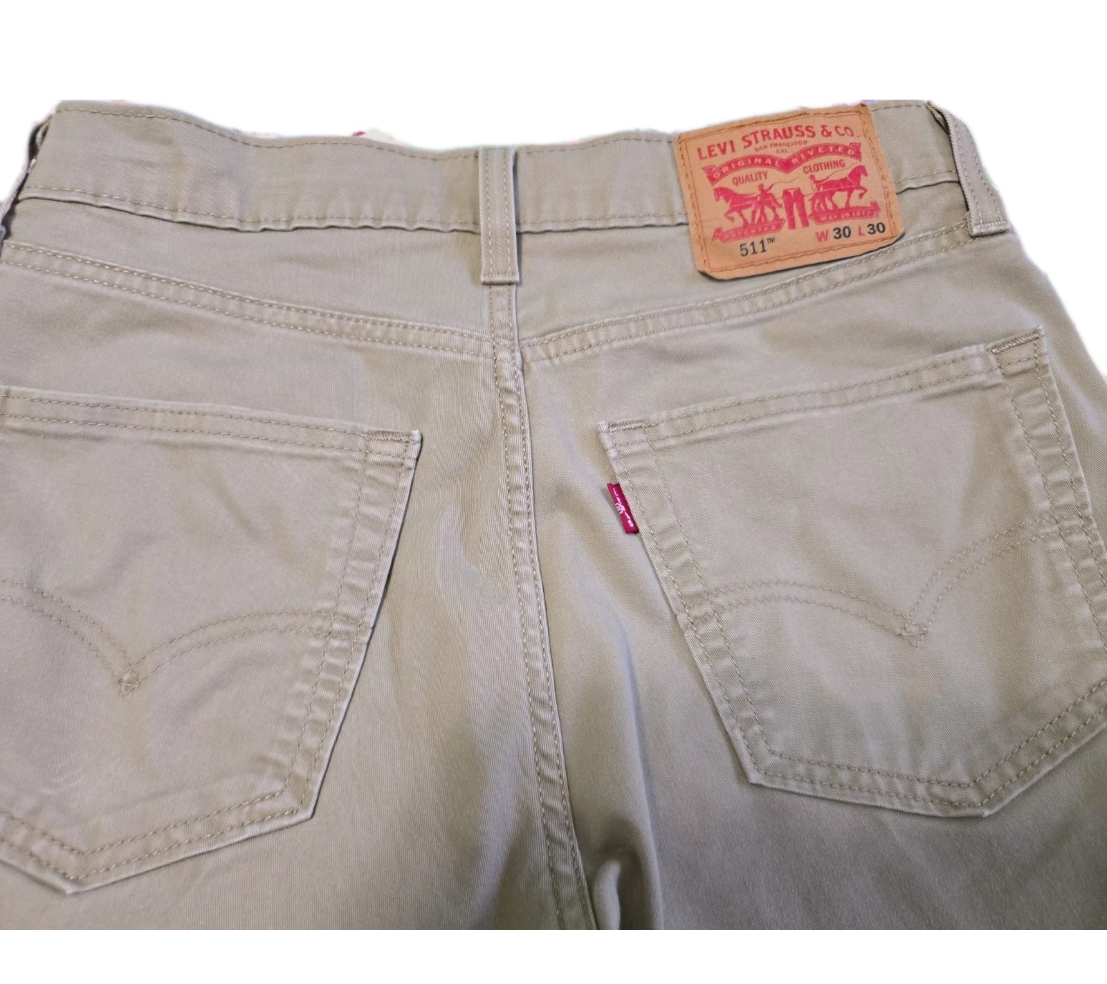Levi’s 511 Slim Fit Jeans Tan Khaki Stretch Denim All Seasons W30 L30