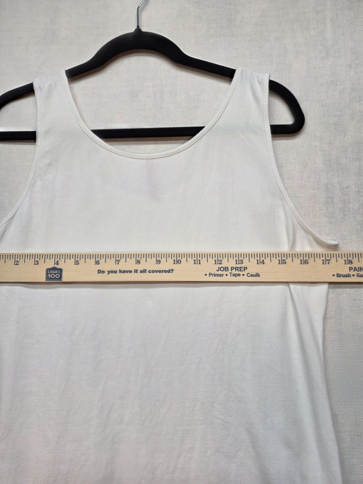 Ruby Ribbon White Lace Extender Tank Top Tunic Layering Cami Scoop Neck (L)