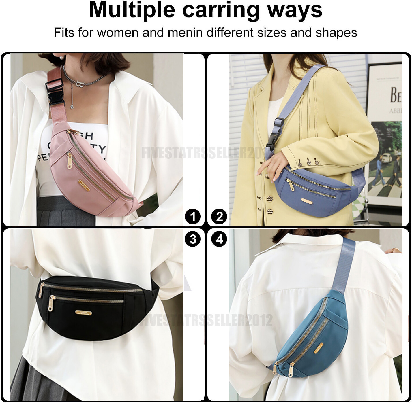Womens Waist Bag Fanny Pack Belt Bag Pouch Waterproof Mobile Phone Bag Wallet US