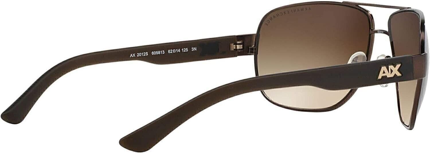 A|X Armani Exchange Men’s AX2012S 605813 Rectangular Metal Sunglasses