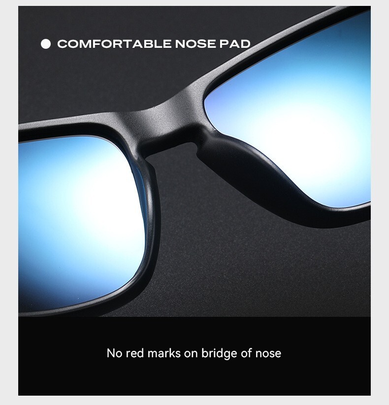 Tac Polarized Square Sunglasses for Men Women Driving Sports UV400 Sun Glasses