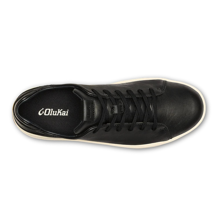 Olukai Lae’ahi li ‘ili Leather Sneaker – Black Onyx Size 7-14 Men’s NEW!