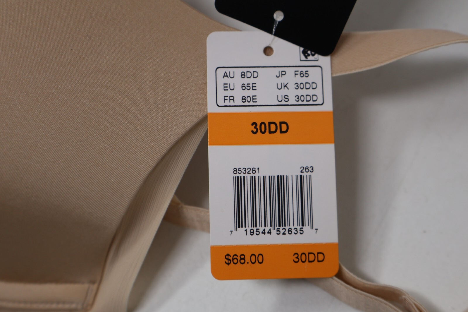 Wacoal Ultimate Side Smoother Contour T-Shirt Bra size 30DD Tan Style 853281