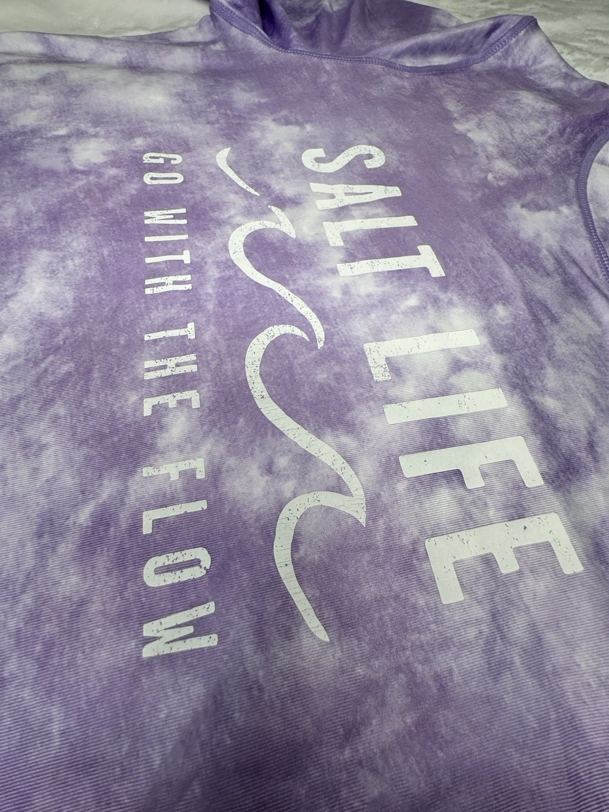 Salt Life SLX Performance Long Sleeve Shirt Womens L Purple Tie Dye NWT