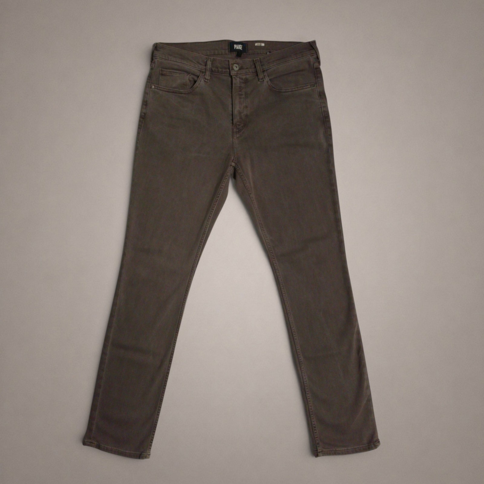 PAIGE Federal Men’s Jeans 34×32 Vintage Falcon Gray Slim Straight