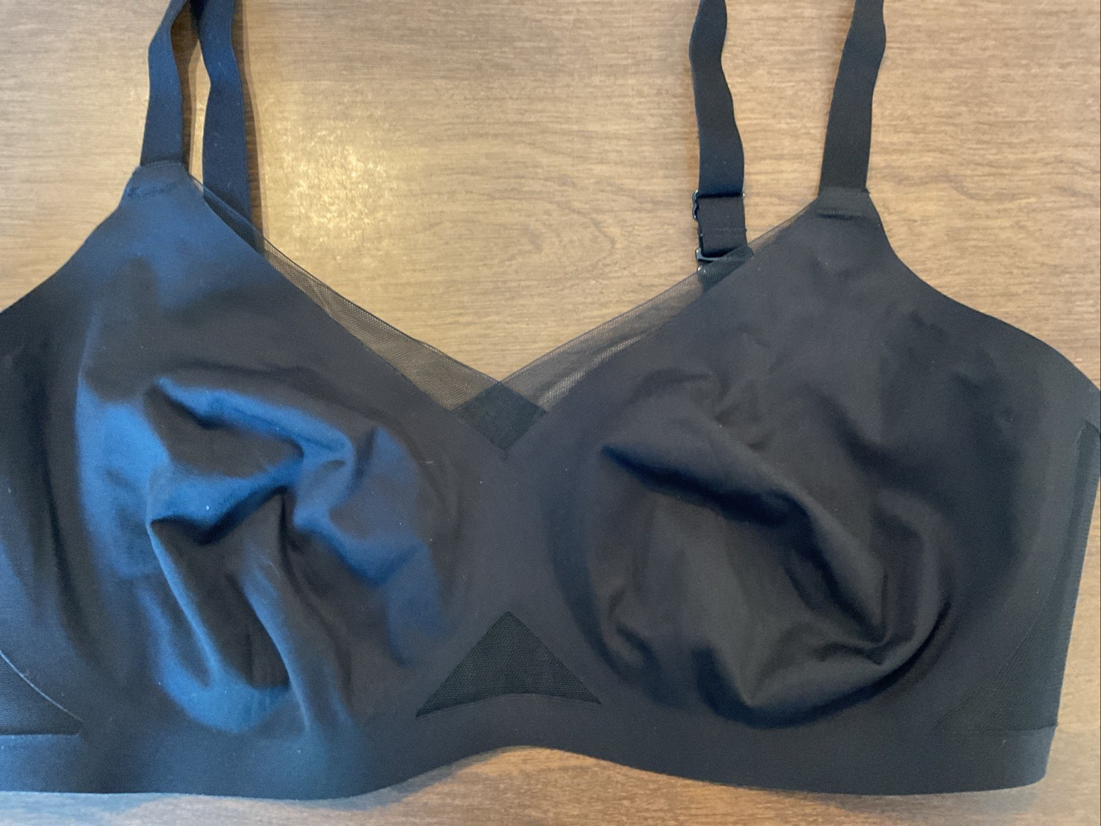 Honeylove Women’s Crossover Wire Free Bra Black Medium 36B / 36C No Pads New