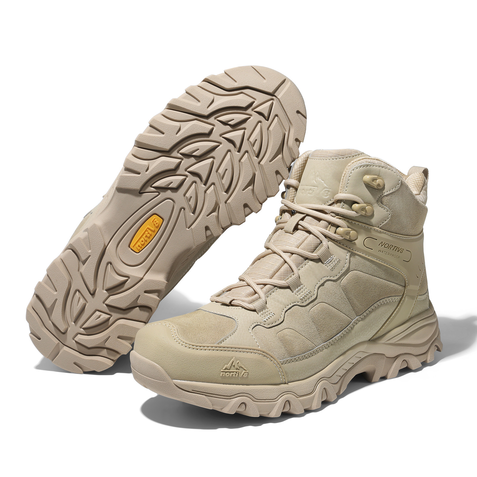 NORTIV 8 Men’s Waterproof Hiking Boots Outdoor Trekking Lightweight Hiking Shoes