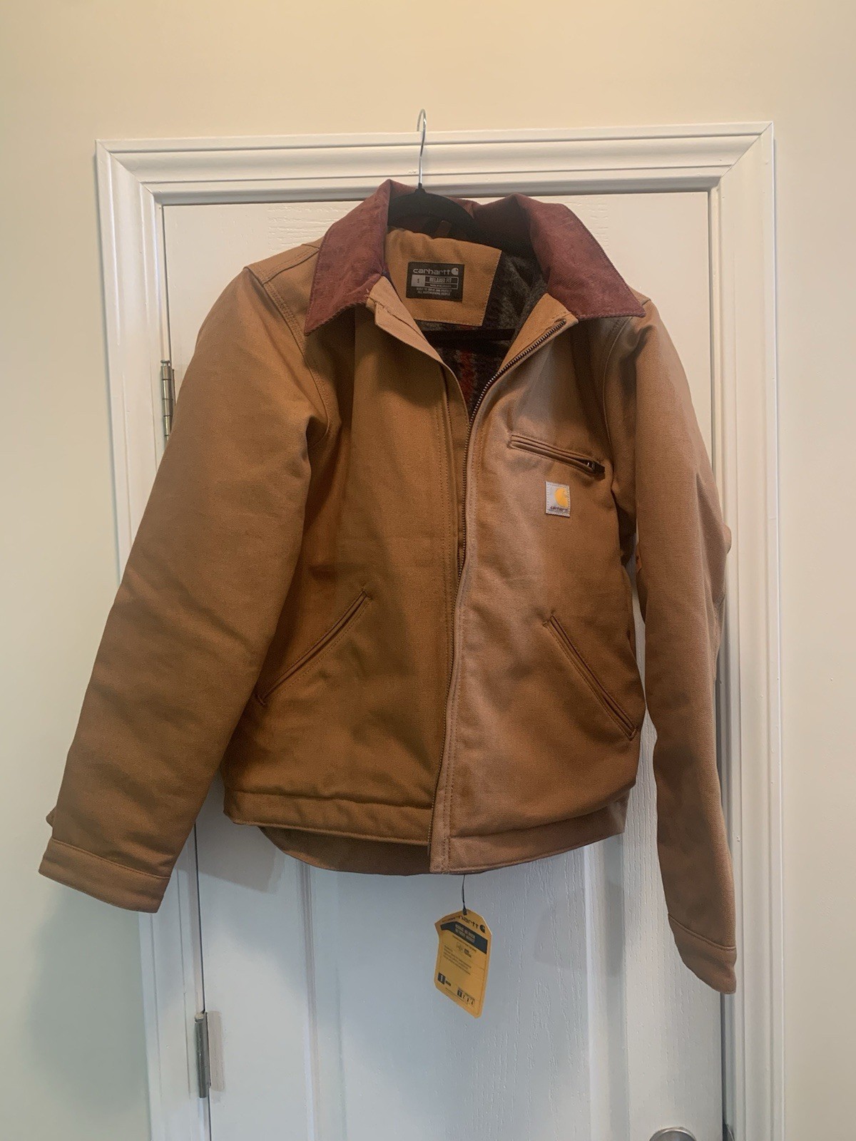 CARHARTT Iconic J01 Duck Detroit Jacket Carhartt Brown Regular – Small