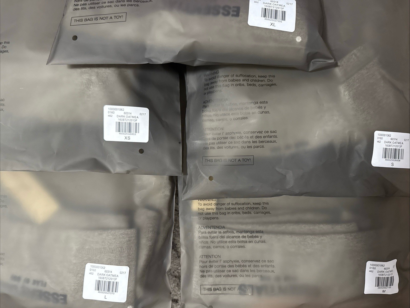 NWT Dark Oatmeal Shorts Essentials Fear Of Gods XS to XXL 100% Authentic✅