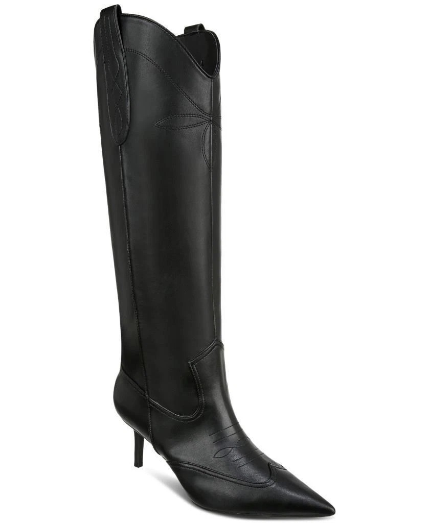 INC International Concept Hayleigh Knee-High Western Boots Black US Size 11