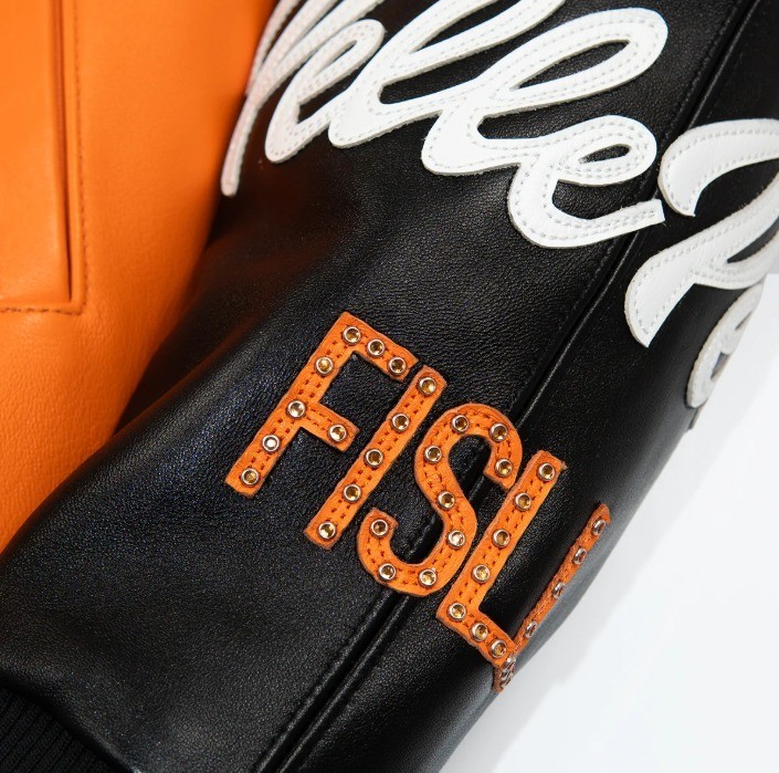 P-P New York Knicks Limited Edition Orange Leather Jacket