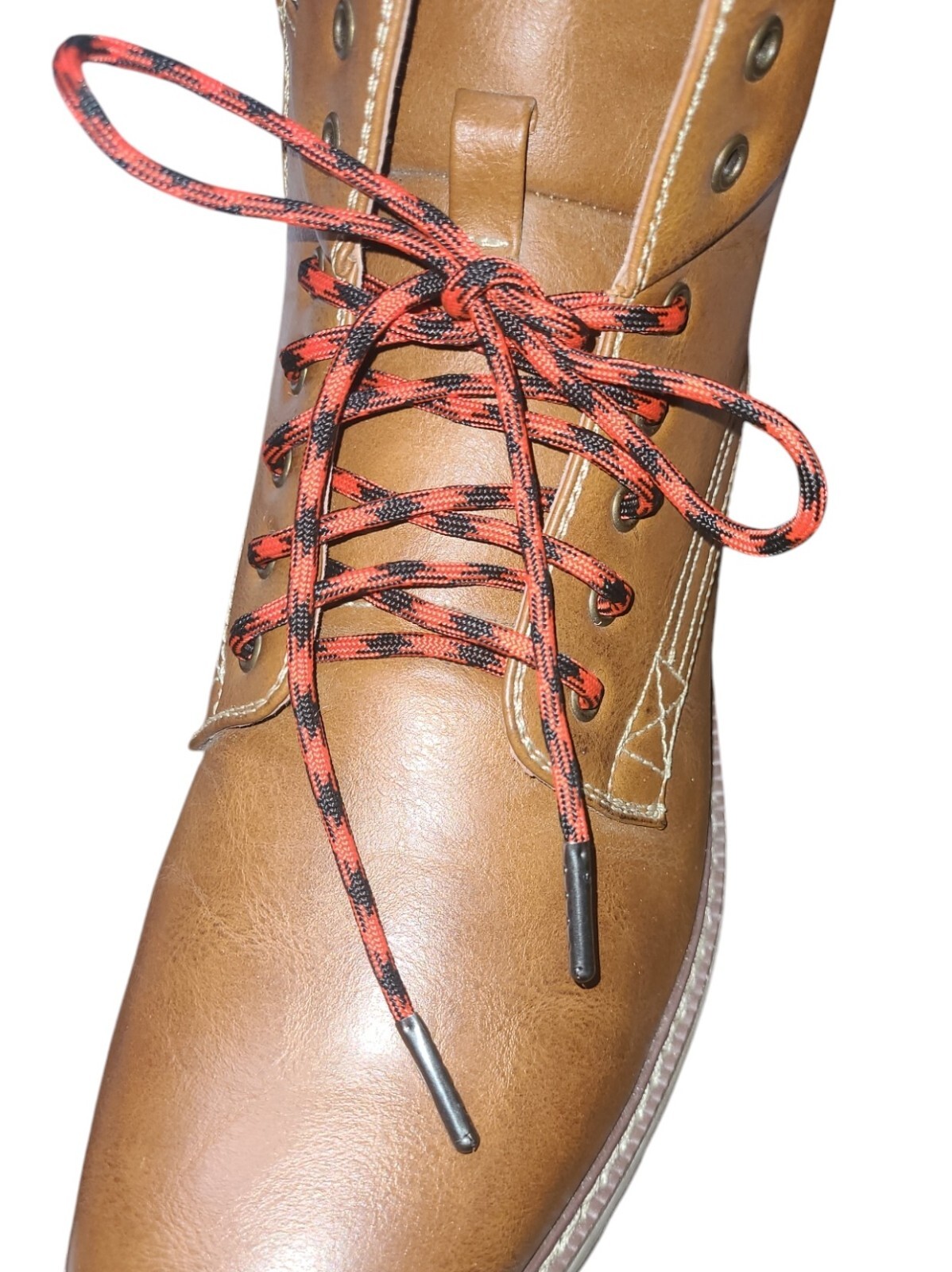 1 Pair Pack: 550 Paracord with Black Steel Tips; Strongest boot laces Available!