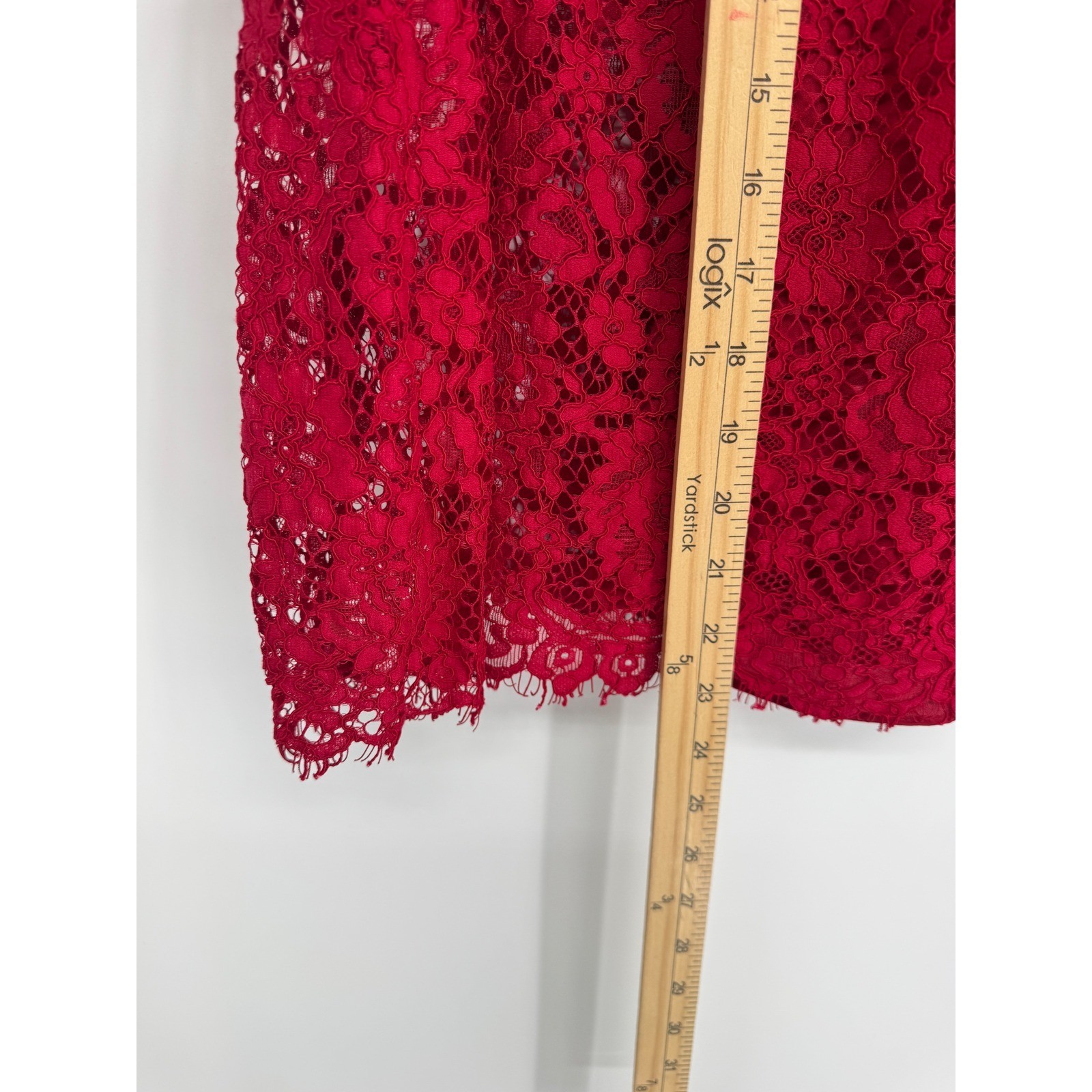 J.Crew Shirt Lace Bow Womens 0 Red High Neck Victorian Romantic Elegant Coquette